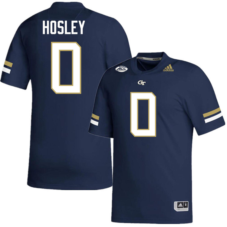 Malachi Hosley Georgia Tech Jerseys,Georgia Tech Yellow Jackets College Football Uniforms-Navy